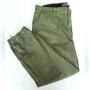 Torrid Jogger Pants High Rise Comfort Waist Utility Zip Ankle Olive Size 16 EUC